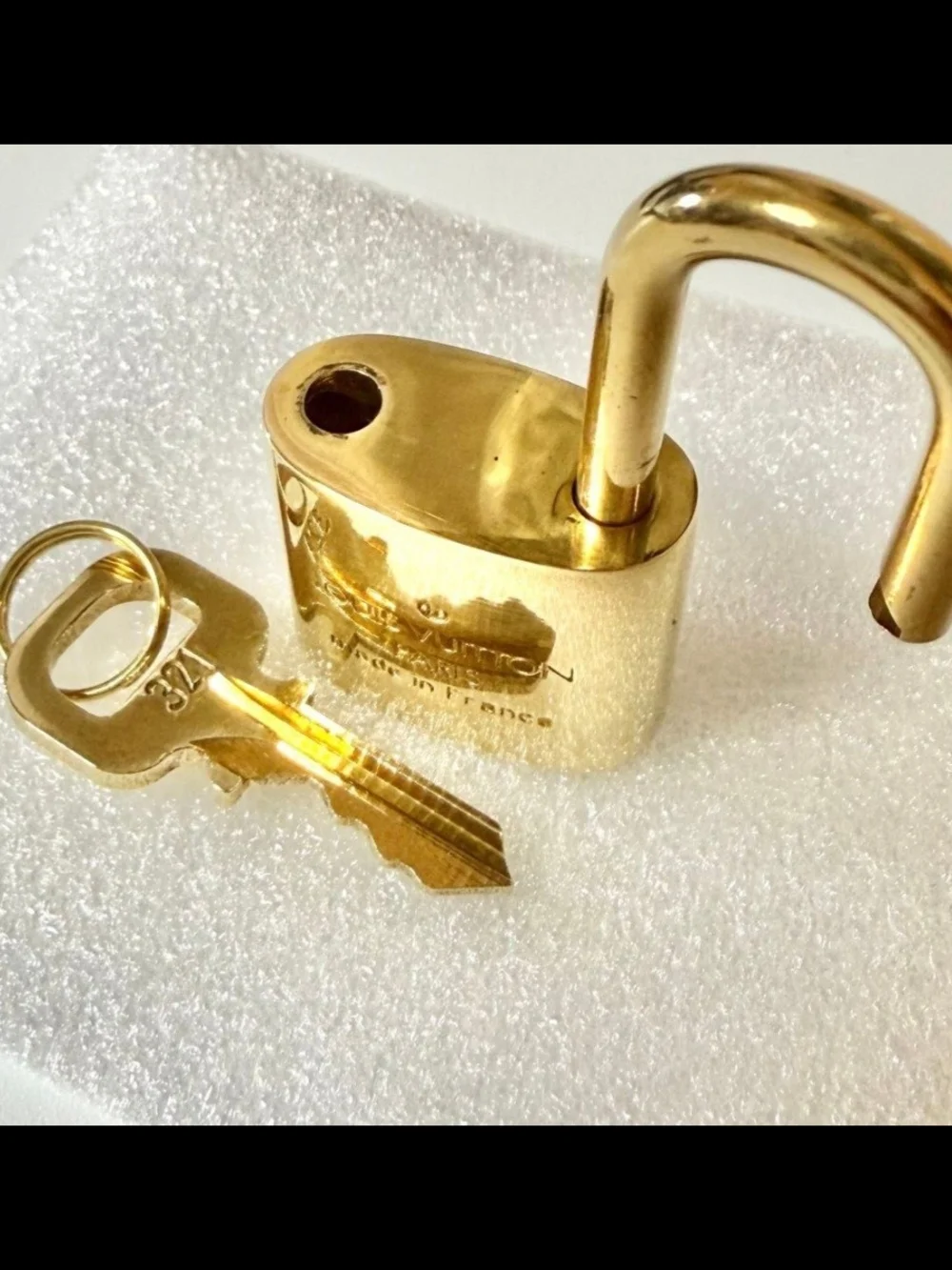 Louis Vuitton Padlock & Key Bag Charm with Unbranded Hook